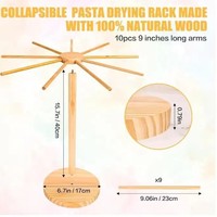 Égouttoir à pâtes, grand support à pâtes en bois pliable pour pâtes fraîches, nouilles, spaghetti, support de cintre