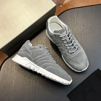 Chaussures de sport pour hommes en cuir de vachette de haute qualité, style designer, légères et antidérapantes, chaussures de marche décontractées pour tous les jours en plein air