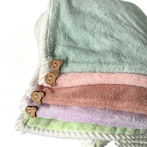 Factory Quick Dry Solid Color Thicken Microfiber <strong>Hair</strong> Turban Woven Antimicrobial Hypoallergenic Eco-Friendly <strong>Wrapping</strong> <strong>Towel</strong> for - Product Image 1