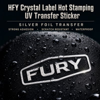 Étiquettes personnalisées en cristal, autocollants de transfert UV à chaud, autocollants métalliques imperméables, étiquettes de marque imprimées