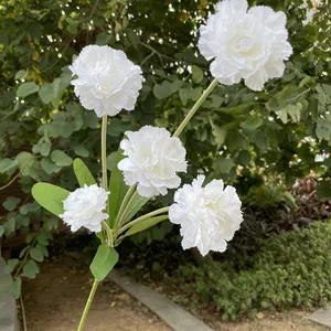 2023 New Flower Artificial White Carnation for Wedding Arrangement