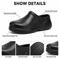 Chaussures de travail de cuisine personnalisées OEM ODM en EVA, imperméables, résistantes à l'huile, antistatiques, antidérapantes, à enfiler, pour la restauration et l'électronique