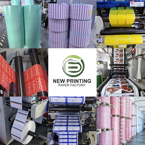 Etiqueta adhesiva recubierta de <span class=keywords><strong>papel</strong></span> semibrillante de tamaño 57x32x76x38 de color personalizado, etiqueta adhesiva de color de <span class=keywords><strong>transferencia</strong></span> térmica, etiqueta de envío - Product Image 6