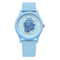 Montre unisexe éco-responsable en plastique recyclé Ocean Plastic, bracelet en silicone souple 20 mm, cadran à aiguilles quartz