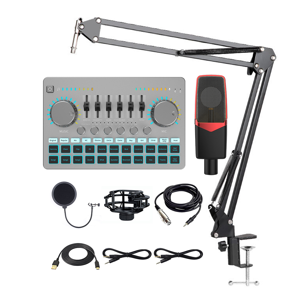 Streaming live professional mini digital 4 6 8 12 channels audio mixer recorder usb sound card set