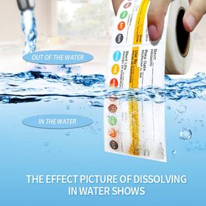 สติกเกอร์ฉลากแบบม้วนสั่งทำได้ตามต้องการ วัสดุละลายน้ำได้ สำหรับฉลากบรรจุภัณฑ์อาหารในครัว ฉลากขวดโหล - Product Image 3