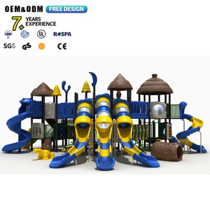 Glissière et balançoire en spirale d'équipement de terrain de jeu extérieur pour enfants en acier galvanisé conforme à la norme BSCI pour les enfants dans le parc sportif - Product Image 2