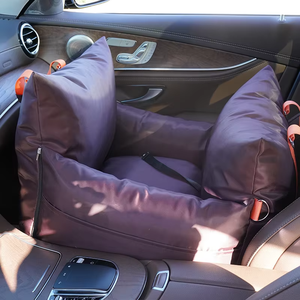 Fabrika katı desen çevre dostu köpek araba kulübesi Handy yavru sürme ön ve arka gezileri için emniyet koltuğu Pet araba yatağı - Product Image 2