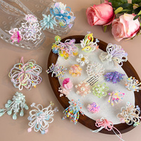 Decorazioni per Scarpe in Resina 3D Fatte a Mano con Perline a Forma di Fiore, Cristallo Trasparente per Scarpe Jelly e Zoccoli, Accessori Assortiti