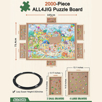 Table de puzzle contemporaine en bois de qualité supérieure, réglable, avec pieds extensibles et pliables, pour chambre et salon