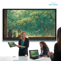 Tableau blanc interactif intelligent 65/75 pouces 4K LCD Android 15/16 avec écran tactile, caméra et suivi facial sans fil EDLA