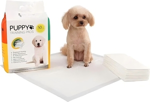 Tapis absorbant jetable de haute qualité personnalisable, 100 pièces par sac, pour l'apprentissage de la propreté des chiots, 60 x 60 cm - Product Image 1