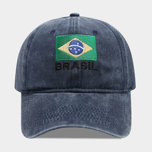 Gorra de Béisbol Vintage Lavada con Bordado de Bandera de País de la Copa <span class=keywords><strong>Mundial</strong></span> de Fútbol 2026, con Hebilla Metálica, para Aficionados - Product Image 5