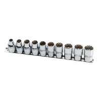 Premium 10 pièces 1/2 pouces jeu de douilles d'entraînement 12 points CRV acier inoxydable haute qualité ensembles d'outils à main 1 an personnalisable OEM