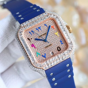 Drioshipping Hip Hop Men's <b>Automatic</b> Mechanical Watch 904L Stainless Steel Iced Out Moissanite <b>Wristwatch</b> - Product Image 6
