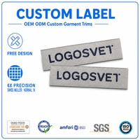 Étiquette tissée avec logo pour club de course, lettres claires et définies, pour uniformes, vêtements de travail, marqueur de mode personnalisé, fabricant de marquage