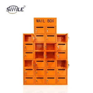 CHNSMILE Metal Mailbox Small property thickened steel newspaper boxes outdoor floor newspaper boxes hanging wall multi-door