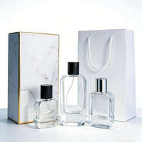 Botella de Perfume Vacía Única, Botellas de Perfume para Auto, Botella de Spray, Botella de Perfume de Vidrio de Lujo con Caja