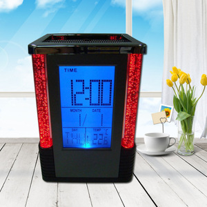 Regalos Publicitarios Creativos, Portalápices Promocional de Plástico con Reloj Despertador Electrónico y Calendario Perpetuo - Product Image 2