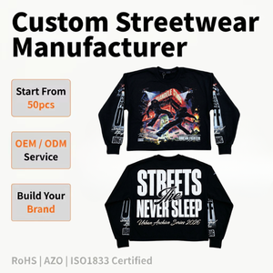 Felpa Crop Boxy Stile Vintage Y2K con Stampa Digitale, Pullover Streetwear Pesante con Grafica Stampata - Product Image 2