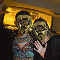 Vente chaude Carnaval Masque Demi-Masque Pour Dance Party Halloween Carnaval Disco Ball Glitter Masque Visage