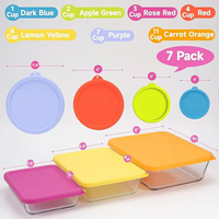 Couvercles de remplacement en silicone de qualité alimentaire pour bols en verre Pyrex et récipients de stockage Anchor Hocking