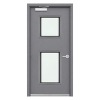 Porte coupe-feu en acier creux NFPA, résistance 60 minutes, pour centres commerciaux et salles de service, avec ferme-porte automatique
