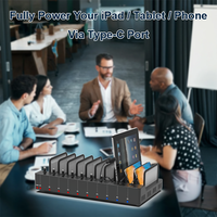 Armoire de charge pour ordinateur portable haute puissance 360W avec station USB 10 ports pour réunions de bureau