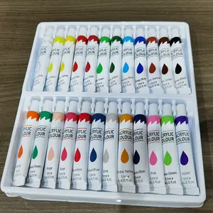 Hot Selling Watercolor Painting Set Manufacturer Supply High Quality 24 Colors Paper Tube Metal Tin 3ml Art Painting 5000 Sets