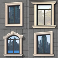 Moulures décoratives extérieures en polystyrène expansé (EPS) pour encadrements de fenêtres, garnitures architecturales pour façades, décoration de bâtiments sur mesure