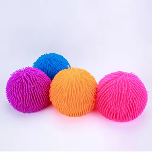 Pelota de PU con Relleno de Aire, Peluda y Corta, para Niños y Niñas, Juguete Sensorial de Alta Elasticidad para Fiestas - Product Image 3