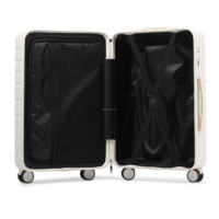 Valise de voyage rigide 100 % PC (2026) moderne, de luxe, intelligente, avec support pour téléphone et porte-gobelet, étanche et légère (Doublure en polyester)
