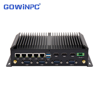 PC Industrial sin Ventilador, 6.ª, 7.ª y 8.ª Generación, I7-6500U, I7-7500U, I3-8130U, I7-8550U, DDR4, 4 LAN, 6 COM, 3 HDMI, GPIO, Amplio Voltaje CC 9-36V