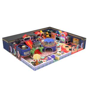 Aire de jeux intérieure sur <span class=keywords><strong>le</strong></span> thème du château, équipement de jeu pour enfants personnalisé, structure de jeu commerciale en matériaux souples - Product Image 1