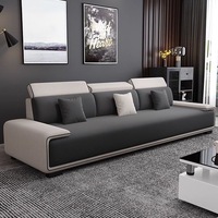 Ensemble de canapés de salon de luxe moderne, convertible, avec nouveaux revêtements et coussins européens bas, vente en gros
