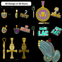 Collier Pendentif Anniversaire Personnalisé Style Hip Hop en Argent 925 Plaqué Or 18K avec Moissanite VVS D et Diamants Sertis (Test Diamant Approuvé) – Qualité Premium