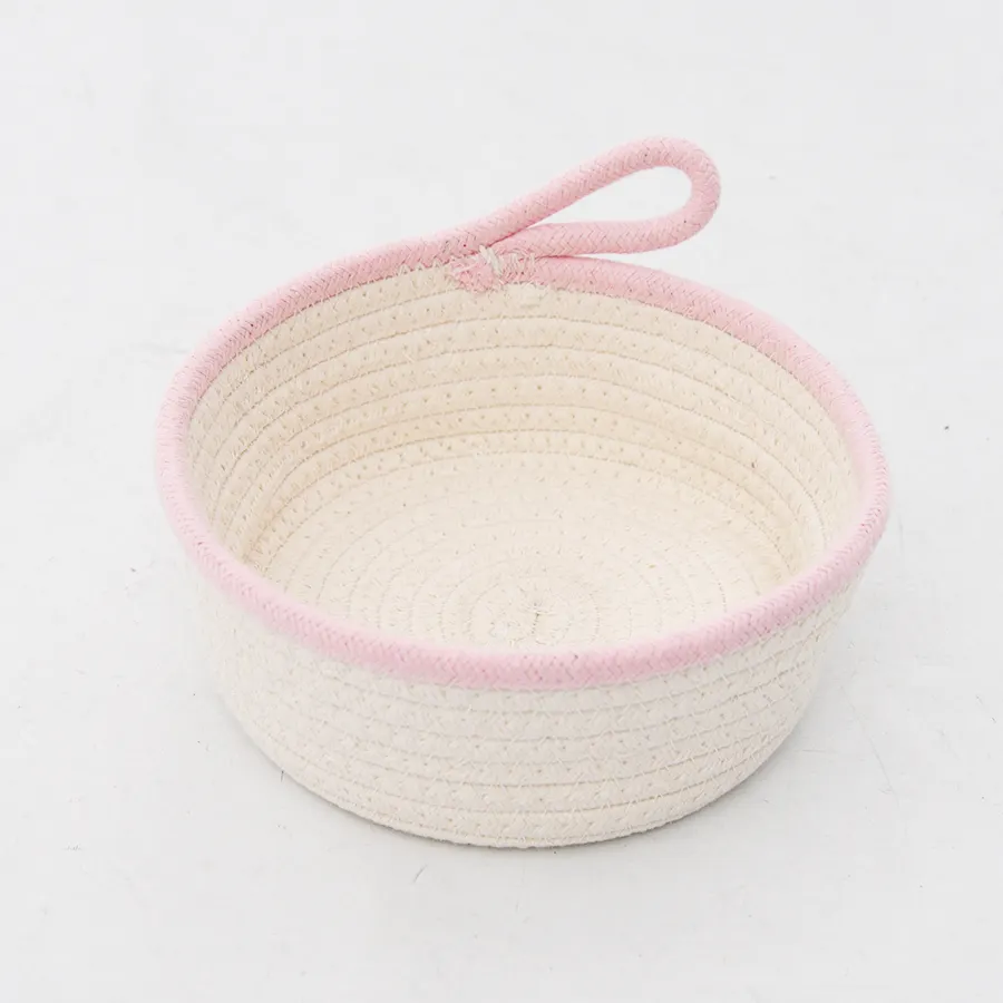 Nordic Simple Cotton String Desktop Sundries Snacks Cotton Thread Basket Storage Frame Household, Home Decoration