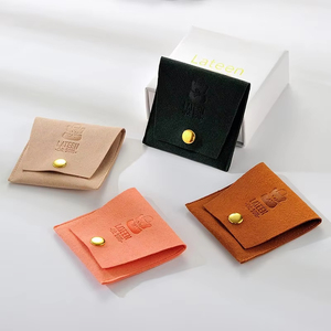 <b>Envelope</b> Jewelry Storage Fashion Microfiber Jewelry Packaging Bag Hidden Button Necklace Packaging Flannelette Flap Pouch - Product Image 2