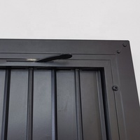 Fenêtre à persiennes carrées modernes en aluminium pour CVC, à réglage manuel par liaison