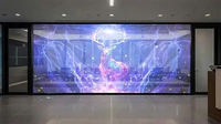 Layar Film LED Transparan PUSHUNLED P8 Hemat Energi untuk Periklanan di Pusat Perbelanjaan