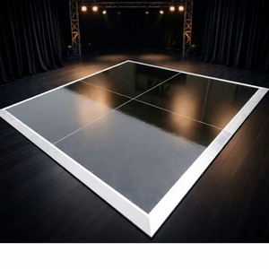 Pista de Baile Negra de Alto Brillo, Escenario Modular Portátil para Eventos, Decoración de Pista de Baile - Product Image 1