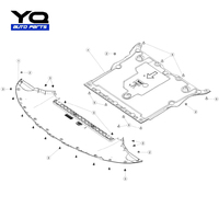Couverture de bouclier d'éclaboussure de dessous de caisse de moteur avant de prix usine 1104312-00-B panneau de châssis inférieur de protection en coton pour ailes de voiture TESLA