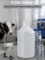 Envases de Plástico PE de 250 ml para Medicamentos y Sueros, Botellas para Soluciones Líquidas, Venta al Por Mayor, OEM, Alta Calidad, Manipulación de Líquidos para el Cuidado de la Salud