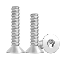 Vis à tête fraisée DIN 7991, à six pans creux, entièrement filetée, en acier inoxydable, pour kit d'assemblage de machines