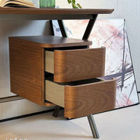 Bureau d'ordinateur moderne pour la maison ou le bureau, avec tiroir, en bois simple, style italien minimaliste, pour l'écriture, l'étude, petit espace, support de rangement, vente en gros