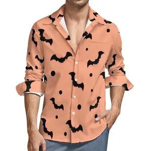 Camicia da uomo <span class=keywords><strong>con</strong></span> motivo <span class=keywords><strong>a</strong></span> <span class=keywords><strong>pipistrello</strong></span> stampato 3D <span class=keywords><strong>con</strong></span> motivo <span class=keywords><strong>a</strong></span> zucca camicia Casual <span class=keywords><strong>a</strong></span> maniche lunghe da uomo camicia ampia Streetwear - Product Image 6