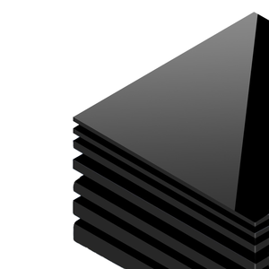 Черная акриловая матовая/глянцевая панель из оргстекла (зеркало) PMMA 1220x2440 мм, модель 250328 - Product Image 1