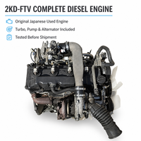 Moteur diesel à rampe commune AGP haute performance 2KD-FTV 2.5L 88kW/260-325Nm pour Hiace H200 4WD/2WD Remplacement OE 11401-30040