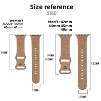 Bracelet en silicone de luxe gravé en relief Trendybay 45 mm, design personnalisé d'usine OEM, compatible avec Apple Watch 8 7 Ultra, bracelet intelligent