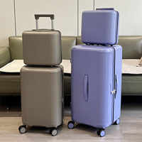 Valise à roulettes ultra-légère unisexe 20 pouces, valise à roulettes ABS grande capacité 30 pouces pour l'étude au Japon, valise trolley à ouverture 3/7